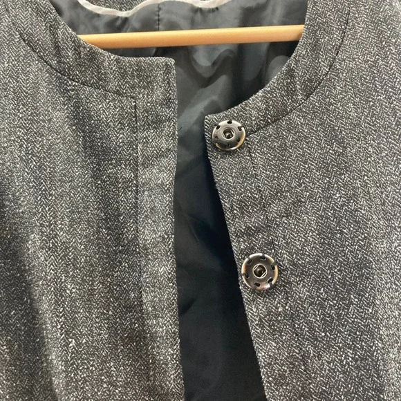 Women's Tweed Cropped Blazer Jacket with Puff Sleeves Small Classic Old Money - Picture 4 of 6